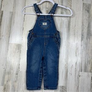Oshkosh‎ B'gosh Vestbak Toddler 24M Blue Jean Jumpsuit Heart